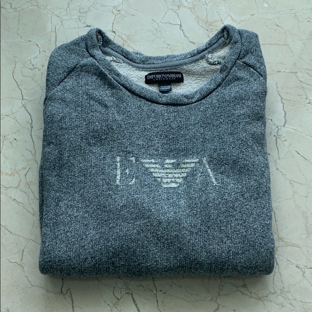 Emporio Armani Men’s Grey Heathered Sweater